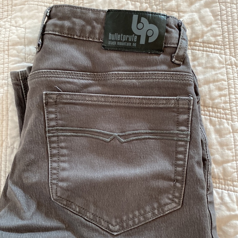 Bulletprufe slate gray denim jeans 30/32